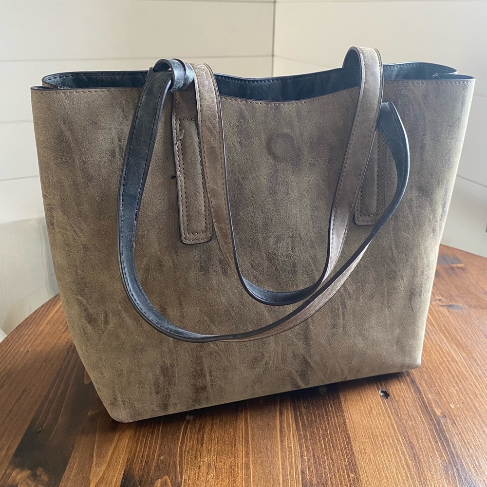 Suede Purse/Tote with Wallet